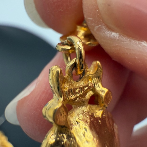 Elegant Gold Tone and Faux Pearl Minimalist Earrings - Picture 8 of 13